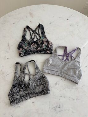 Lululemon Sports Bras Bundle of 3 | Size 4 | Workout & Lounge Bras